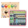 2 in 1 Magnetic Color and Number Maze,Alphabet Maze,Montessori Toy for 3-6 Years Old,Wooden Magnet Balls Puzzles,Toddler Busy Board Game,Preschool Learning Activities,Christmas & Birthday Gift for Kid view 1