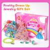 DIZRNOI Princess Jewelry Set for Little Girls with Necklace Bracelets Rings Earrings Birthday Gifts Party Favors Pretend Play Dress up Costume Friendship Jewelry for Toddler Girls view 2