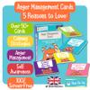 Anger Management Tool Cards, Learn About Anger Management, Educational Flashards for Anger, Learn Your Emotions, Ages 4-104 view 2
