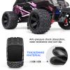 AllinRC Preglued 1/18 RC Truck Tires & Wheels for Traxxas Latrax Teton 12mm Hex 1/18 1/16 Scale 4WD Compatible with Hyper Go H16BM H14BM4PCS view 3