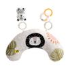 Taf Toys Ergonomic Tummy Time Support Toy with Teether and Rattle - Soft and Supportive Baby Toy for Enhanced Motor Skills Development view 1