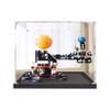 HAIWENFEIQI This Acrylic Display Box is Suitable for LegoEarth and Moon orbits 42179 Display Gift Clear Box (Model not Included) (Black Base) view 1