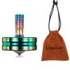 Premium Stainless Steel Spinning Top, Great CNC Machined Made, Perfectly Balanced, Spin Long Time, Easy to Twirl, Time Killer, Kinetic Desktop EDC Fidget Toys (S, Colorful) view 1