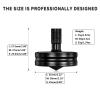 Premium Stainless Steel Spinning Top, Great CNC Machined Made, Perfectly Balanced, Spin Long Time, Easy to Twirl, Time Killer, Kinetic Desktop EDC Fidget Toys (3PCS L+M+S, Black) view 2