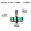 Premium Stainless Steel Spinning Top, Great CNC Machined Made, Perfectly Balanced, Spin Long Time, Easy to Twirl, Time Killer, Kinetic Desktop EDC Fidget Toys (3PCS L+M+S, Colorful) view 2