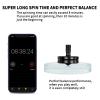 Premium Stainless Steel Spinning Top, Great CNC Machined Made, Perfectly Balanced, Spin Long Time, Easy to Twirl, Time Killer, Kinetic Desktop EDC Fidget Toys (M, Black) view 4