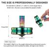 Premium Stainless Steel Spinning Top, Great CNC Machined Made, Perfectly Balanced, Spin Long Time, Easy to Twirl, Time Killer, Kinetic Desktop EDC Fidget Toys (M, Colorful) view 2