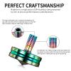 Premium Stainless Steel Spinning Top, Great CNC Machined Made, Perfectly Balanced, Spin Long Time, Easy to Twirl, Time Killer, Kinetic Desktop EDC Fidget Toys (M, Colorful) view 3