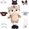 AKRJXCXJD Grey Cat Stuffed Animals Plush Toy with Removable Clothes Cute Soft Cat Plush Stuffed Gifts for Kids - 12 Inch ([9ACC] Cool Suits) view 1