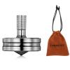 Premium Stainless Steel Spinning Top, Great CNC Machined Made, Perfectly Balanced, Spin Long Time, Easy to Twirl, Time Killer, Kinetic Desktop EDC Fidget Toys (M, Silver) view 1