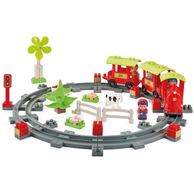 Ecoiffier Jouets 2982 - Country Train - Abrick - Building Games for Children - 12-36 Months - Made in France