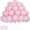 105 Pcs 12" Light Pink Latex Balloons for Party Boys and Girls Birthday Party Supplies view 1