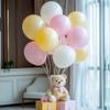 105 Pcs 12" Light Pink Latex Balloons for Party Boys and Girls Birthday Party Supplies view 3