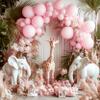 105 Pcs 12" Light Pink Latex Balloons for Party Boys and Girls Birthday Party Supplies view 4