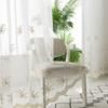 Iuokuby New Simple Fresh Leaf White Embroidery Window Treatments Sheer Curtains Beautiful Voile Rod Pocket for Living Dining Room Bedroom(1 Panel W 100 x L 102 inch White) view 1