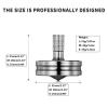 Premium Stainless Steel Spinning Top, Great CNC Machined Made, Perfectly Balanced, Spin Long Time, Easy to Twirl, Time Killer, Kinetic Desktop EDC Fidget Toys (3PCS L+M+S, Silver) view 2