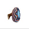Both Shekere and Drum, Blue Orange and white beaded Instrument, Rhythm Instrument, Percussion Instruments, Unique Drums, Christmas gifts view 1