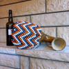Both Shekere and Drum, Blue Orange and white beaded Instrument, Rhythm Instrument, Percussion Instruments, Unique Drums, Christmas gifts view 4