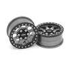 Vanquish Products 1.9 Aluminum KM237 Riot Beadlock Wheels Grey Anodized (2) view 1
