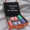 Personalized Poker Gift Set with Cards, Dice and Chips, Customized Basketball Leatherette Case, Poker Player Gifts, Groomsmen, Custom Gift for Husband, Corporate Award, Hoop Star (Basketball/Black) view 4