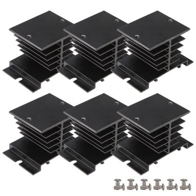 Weasch 6Pcs Aluminum Heat Sink Dissipation Radiator Heatsinks Suitable for Single Phase Solid State Relay SSR 10A-40A (6)