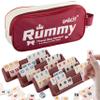 Smilejoy Mini Rummy Cube Six Player Edition, Travel Rummy Game Set with Portable Canvas Bag,Classic Board Game for Adults and Kids |160 Tiles|6 Playing Racks|1 Dice (2-6 Player) view 1