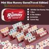 Smilejoy Mini Rummy Cube Six Player Edition, Travel Rummy Game Set with Portable Canvas Bag,Classic Board Game for Adults and Kids |160 Tiles|6 Playing Racks|1 Dice (2-6 Player) view 4