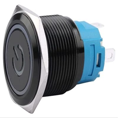 PGMTDEFXJO 16mm Black Oxide Metal Push Button Switch with LED Lamp Waterproof Car/Computer Modification Momentary/Latching 3V 6V 12V 220V