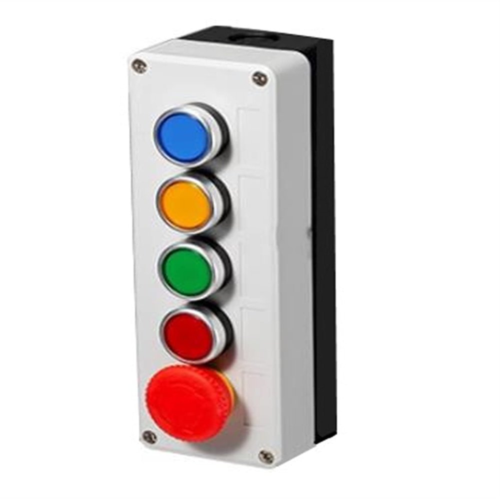VUBBJCRS Start Stop self Sealing Waterproof Button Switch Emergency Stop Industrial handhold Control Box with Arrow Symbol (Color : 5 Up)