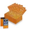 100 Count Orange Card Sleeves for Trading Cards, Perfect Fit Shiny MTG Card Sleeves, Holographic Card Sleeve Fit for Magic, Photocard, TCG, Baseball/Sports Cards, Yugioh Card, Game Card 66 * 91 mm view 1