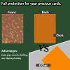 100 Count Orange Card Sleeves for Trading Cards, Perfect Fit Shiny MTG Card Sleeves, Holographic Card Sleeve Fit for Magic, Photocard, TCG, Baseball/Sports Cards, Yugioh Card, Game Card 66 * 91 mm view 3