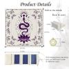 Knana Tarot Altar Cloth Silk Mat for Reading - Witchcraft Accessories with Tarot Card Bag (Purple Snake) view 2