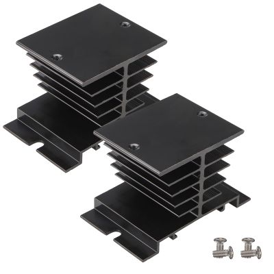 Weasch 2Pcs Aluminum Heat Sink Dissipation Radiator Heatsinks Suitable for Single Phase Solid State Relay SSR 10A-40A (2)
