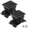 Weasch 2Pcs Aluminum Heat Sink Dissipation Radiator Heatsinks Suitable for Single Phase Solid State Relay SSR 10A-40A (2) view 1