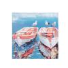 Beachcombers Twin Rowboats with Seaguls Wall Decor, 19.69-inch Diameter view 1