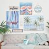 Beachcombers Twin Rowboats with Seaguls Wall Decor, 19.69-inch Diameter view 2