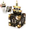 13th Birthday Money Box, 4.72 Inch Surprising Money Gift Box Money Roll Pull Out Surprising Box Money Box Cash Pull for Women Men Best Friend Birthday Anniversary view 1