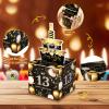 13th Birthday Money Box, 4.72 Inch Surprising Money Gift Box Money Roll Pull Out Surprising Box Money Box Cash Pull for Women Men Best Friend Birthday Anniversary view 3