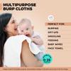 KiddyStar 5-Pack Burp Cloths  Organic Cotton, Soft, Large & Absorbent 3-Layer Towels for Newborns  Essential for Feeding & Spit-Up view 4
