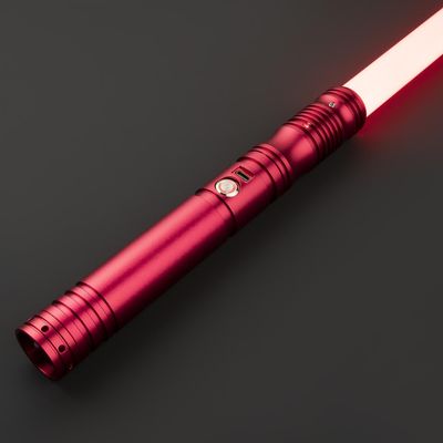 SaberX First Steps Dueling Lightsaber Color Changing 12w LED, Sound Effects, Duel Ready Polycarbonate Blade, Ergonomic Aircraft Aluminum Handle for Beginners and Enthusiasts - 92cm Baselit-Red