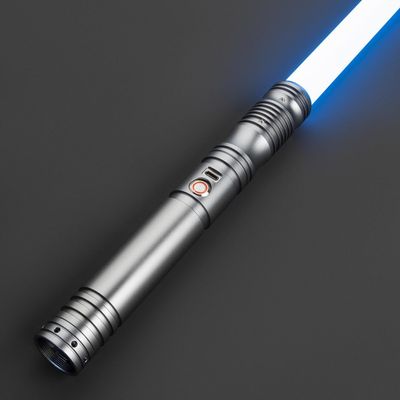 SaberX First Steps Dueling Lightsaber  Color Changing 12w LED, Sound Effects, Duel Ready Polycarbonate Blade, Ergonomic Aircraft Aluminum Handle for Beginners and Enthusiasts - 72cm Baselit-Ash