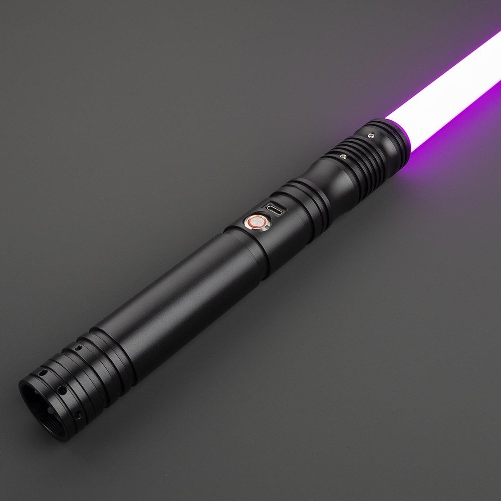 First Steps Lightsaber by SaberX: Duel-Ready, Color-Changing, 50w LED, Sound Effects, Aircraft Aluminum, Polycarbonate Blade, Ergonomic Handle, Ideal for Beginners & Enthusiasts, 82cm Xenopixel-Black