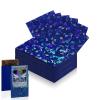 100 Count Blue Card Sleeves for Trading Cards, Perfect Fit Shiny MTG Card Sleeves, Holographic Card Sleeve Fit for Magic, Photocard, TCG, Baseball/Sports Cards, Yugioh Card, Game Card 66 * 91 mm view 1