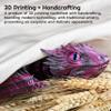 Guwewu Feathered Wyvern Dragon - 3D Printed Articulated Fidget Toy, Desktop Pet (Shadowsoar) view 4