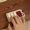 Keyboard Fidget Toys for Adults 3D Printing Keyboard Clicker Fidget Sensory Fun Toys with Keycaps Switch for Anxiety Decompression (White) view 3