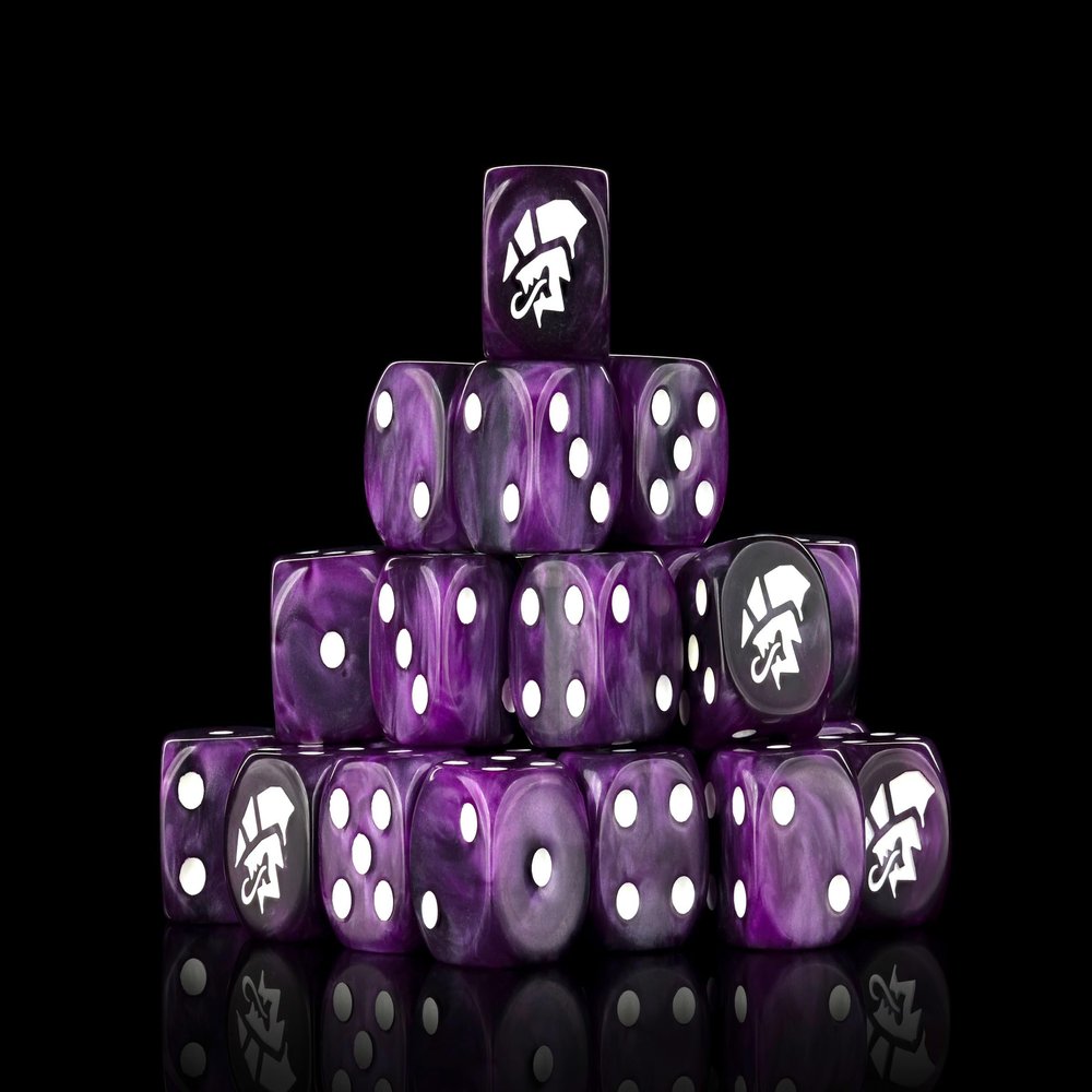 Baron of Dice Alien Resin Dice - Set of 25 (Round, Purple)