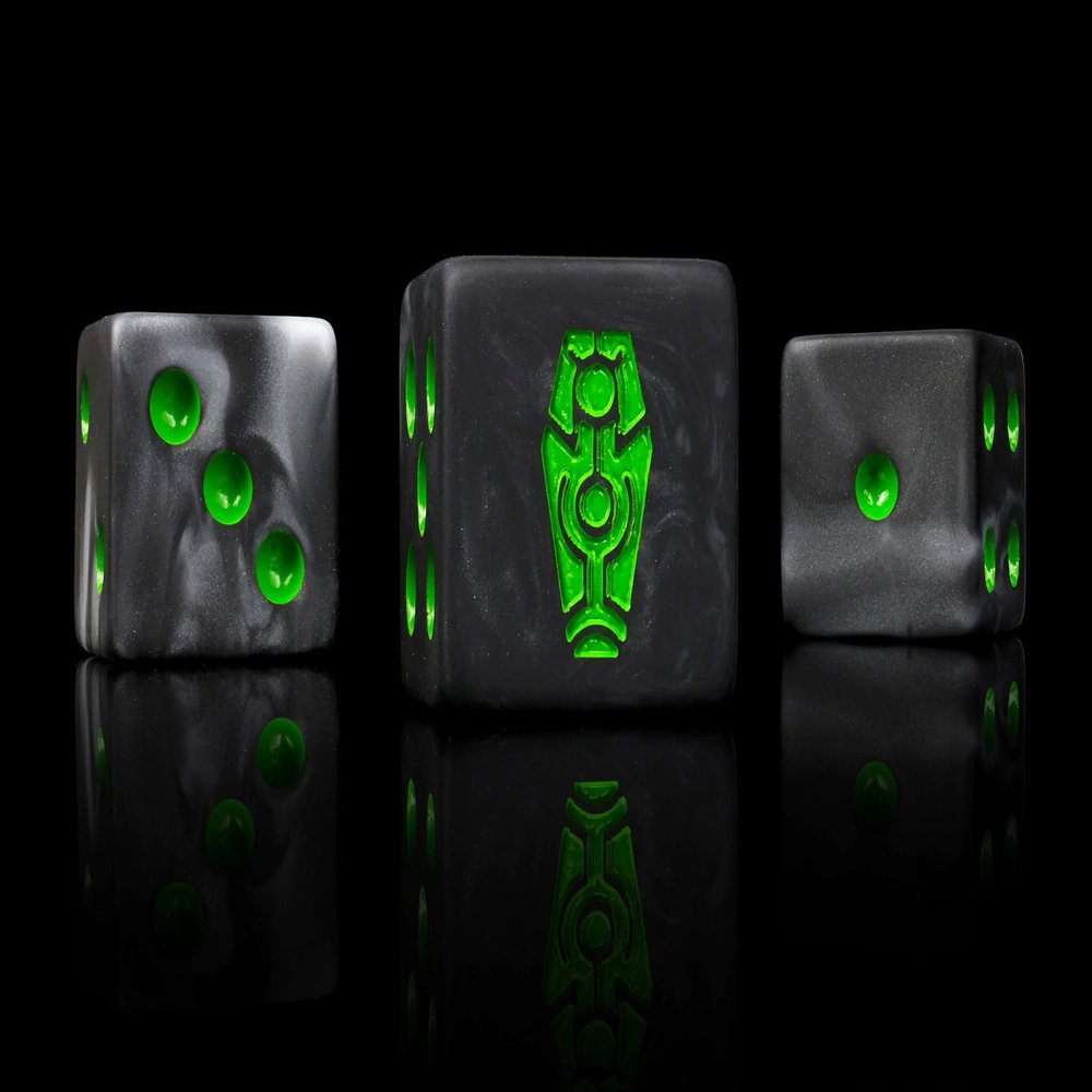 BARON OF DICE Day of The Dead Resin Dice (25-Pack) Wargaming Dice for Sci-Fi Wargames, 16mm
