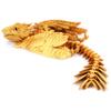 Feathered Wyvern Dragon, 3D Printed Dragon, Articulated Dragon, Fidget Dragon, 3D Printed Toys, Desktop Pet (Golden Dawn) view 1
