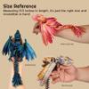 Feathered Wyvern Dragon, 3D Printed Dragon, Articulated Dragon, Fidget Dragon, 3D Printed Toys, Desktop Pet (Golden Dawn) view 3