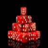 Baron of Dice Universal Peace Resin Dice - Set of 25 (Round, Red) view 1